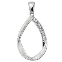 SilberDream Ketten Anhänger -Swing- Zirkonia weiß 925 Silber SDH4374W
