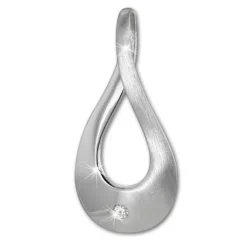 SilberDream Ketten Anhänger Elegance Zirkonia weiß 925 Silber SDH402W