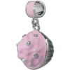 SilberDream Ketten Anhänger Muffin rosa Zirkonia 925er Silber SDH600A