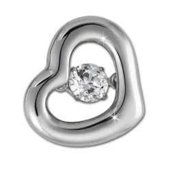 SilberDream Ketten Anhänger Herz beweglicher Zirkonia Silber DSH106W