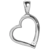 SilberDream Ketten Anhänger -Herz- Zirkonia weiß 925 Silber SDH4381W