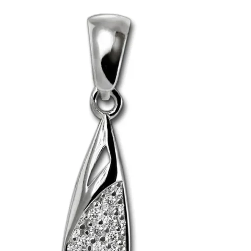 SilberDream Ketten Anhänger -Ship- Zirkonia weiß 925 Silber SDH4377W