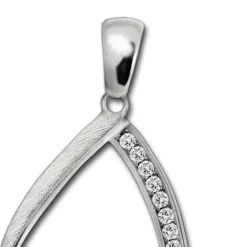 SilberDream Ketten Anhänger -Swing- Zirkonia weiß 925 Silber SDH4374W