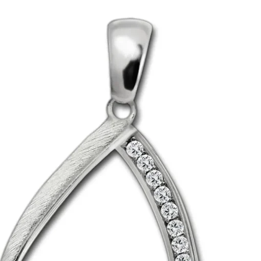 SilberDream Ketten Anhänger -Swing- Zirkonia weiß 925 Silber SDH4374W