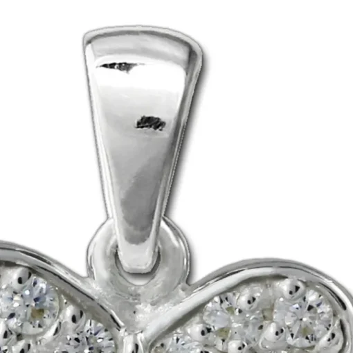 SilberDream Ketten Anhänger Schmetterling Zirkonia weiß 925er SDH8000W