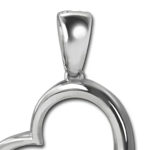 SilberDream Ketten Anhänger -Herz- Zirkonia weiß 925 Silber SDH4381W