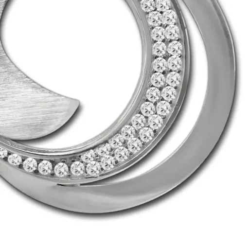 SilberDream Ketten Anhänger -Circle- Zirkonia weiß 925 Silber SDH4373W