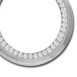 SilberDream Ketten Anhänger -Round- Zirkonia weiß 925 Silber SDH4382W