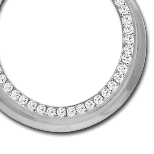 SilberDream Ketten Anhänger -Round- Zirkonia weiß 925 Silber SDH4382W