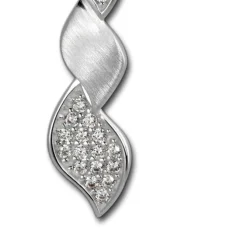 SilberDream Ketten Anhänger Zopf Zirkonia weiß 925er Sterling Silber SDH404W