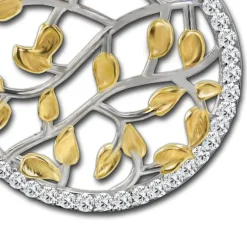 SilberDream Ketten Anhänger -Kreis- bicolor 925er Sterling Silber SDH4384T
