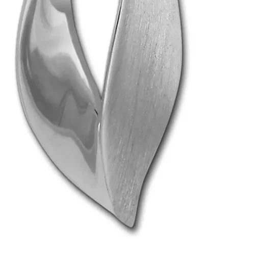 SilberDream Ketten Anhänger Blatt Zirkonia weiß 925 Silber SDH420W