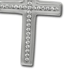SilberDream Ketten Anhänger -Kreuz- Zirkonia weiß 925 Silber SDH4390W