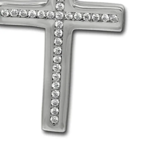 SilberDream Ketten Anhänger -Kreuz- Zirkonia weiß 925 Silber SDH4390W