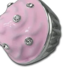 SilberDream Ketten Anhänger Muffin rosa Zirkonia 925er Silber SDH600A