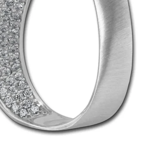 SilberDream Ketten Anhänger Oval Zirkonia mattiert 925er Sterling Silber SDH401W