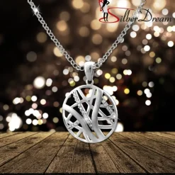 SilberDream Ketten Anhänger Scheibe Zirkonia weiß 925 Silber SDH431W