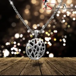 SilberDream Ketten Anhänger Scheibe Big Zirkonia weiß 925 Silber SDH427W