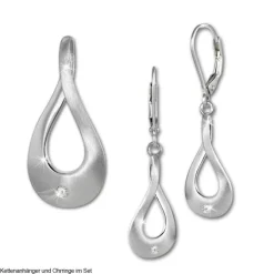 SilberDream Ketten Anhänger Elegance Zirkonia weiß 925 Silber SDH402W