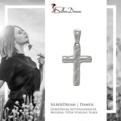 SilberDream Ketten Anhänger -Kreuz- 925 Silber Damen Herren SDH4388J