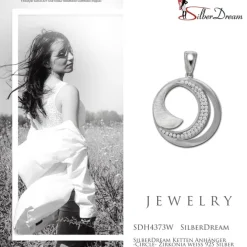 SilberDream Ketten Anhänger -Circle- Zirkonia weiß 925 Silber SDH4373W