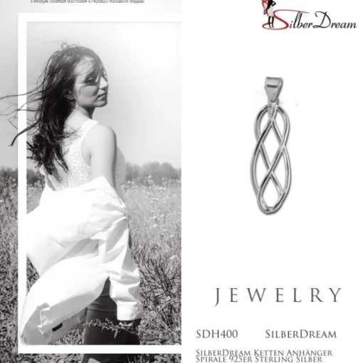 SilberDream Ketten Anhänger Spirale 925er Sterling Silber SDH400