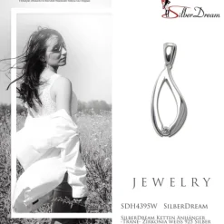 SilberDream Ketten Anhänger -Träne- Zirkonia weiß 925 Silber SDH4395W