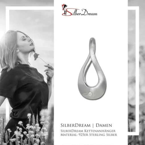 SilberDream Ketten Anhänger Elegance Zirkonia weiß 925 Silber SDH402W