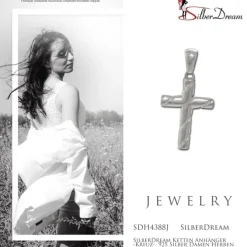 SilberDream Ketten Anhänger -Kreuz- 925 Silber Damen Herren SDH4388J