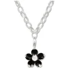 SilberDream Ketten Set Blume 925 Silber Kette + Charm Anhänger FCA304
