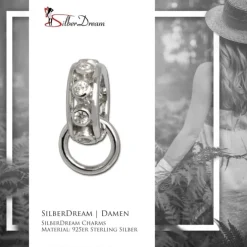 SilberDream Ketten Verbinder Zirkonia für Charms 925er Silber FC0078W