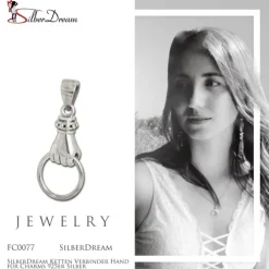 SilberDream Ketten Verbinder Hand für Charms 925er Silber FC0077