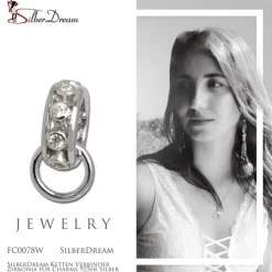 SilberDream Ketten Verbinder Zirkonia für Charms 925er Silber FC0078W