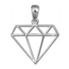 SilberDream Kettenanhänger Diamant Form Anhänger für Damen 925er Silber SDH8200J