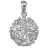 SilberDream Kettenanhänger Blumemscheibe 925 Silber Damen Anhänger SDH456J
