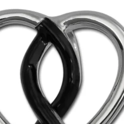 SilberDream Kettenanhänger Herz schwarz 925 Silber Damen Anhänger SDH452S