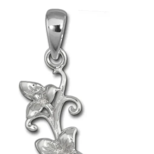 SilberDream Kettenanhänger Blume Jasmin 925 Silber Damen Anhänger SDH460J