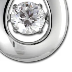 SilberDream Kettenanhänger 925 Tropfen beweglicher Zirkonia DSH101W