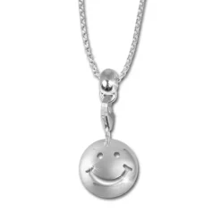 SilberDream Kinder Set Kette + Charm Smiley 925 Silber FCA124