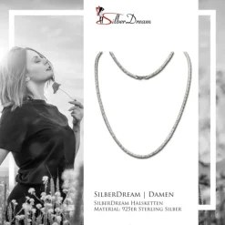 SilberDream Königskette 2mm 925 Sterling Silber Kette Unisex 45cm SDKK0025J