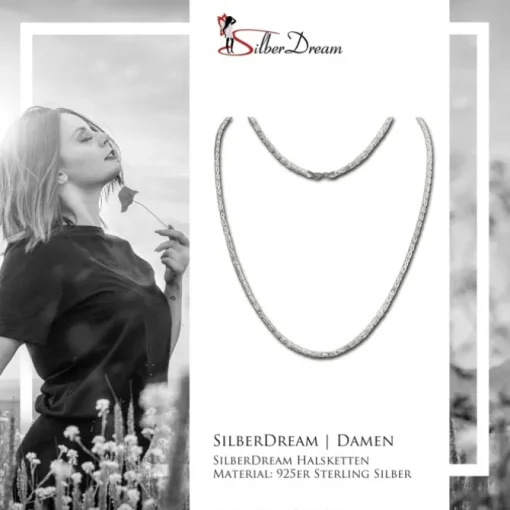 SilberDream Königskette 2mm 925 Sterling Silber Kette Unisex 45cm SDKK0025J