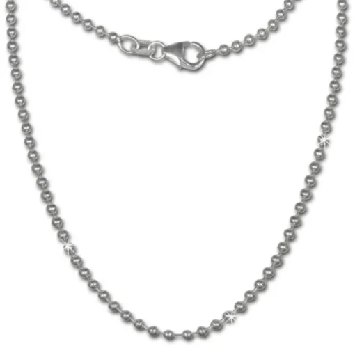 SilberDream Kugelkette 925er Silber Halskette 70cm Kette SDK20670