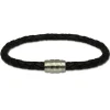 SilberDream Leder Armband schwarz mit Edelstahl Verschluss LS1502