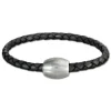 SilberDream Leder Armband 19cm grau mit Edelstahl Verschluss LS1471