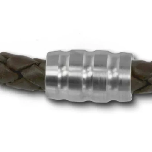 SilberDream Leder Armband dunkelbraun 20cm Edelstahl Verschluss LAB0320