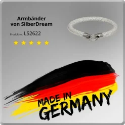 SilberDream Leder Armband weiß 6mm mit 925er Verschluss LS2622