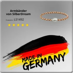 SilberDream Leder Armband 21cm natur mit Edelstahl Verschluss LS1492