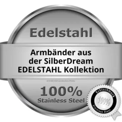 SilberDream Leder Armband doppelt 40cm fuchsia Edelstahlverschluss LAB0840