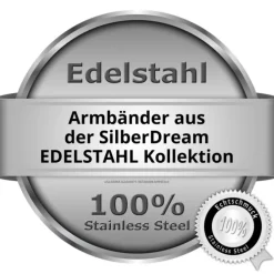SilberDream Leder Armband 5mm braun 20cm Edelstahl Verschluss LAB0220