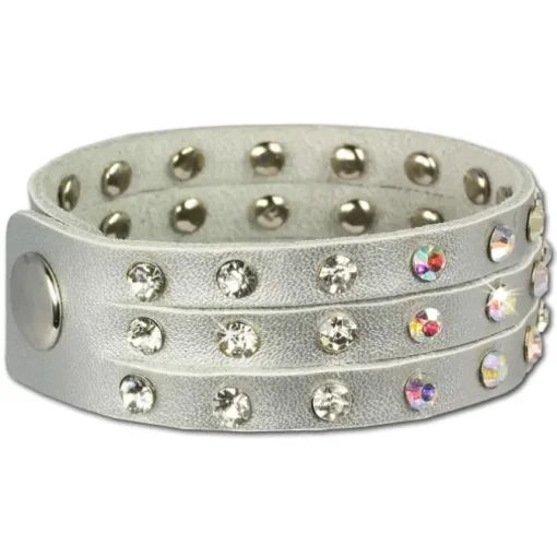 SilberDream Lederarmband silbern CZ Damen Leder Armband LAC222K
